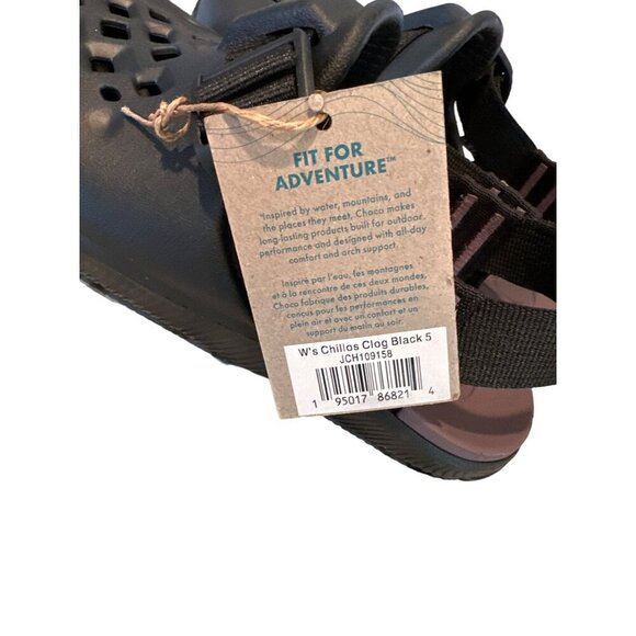Chaco Chillos Clog Close Toe Rubber Waterproof Sandal Shoes Black Womans Size 5 - Picture 4 of 13
